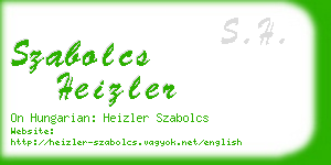 szabolcs heizler business card